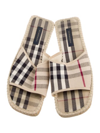 Burberry Nova Check Pattern Canvas Espadrilles