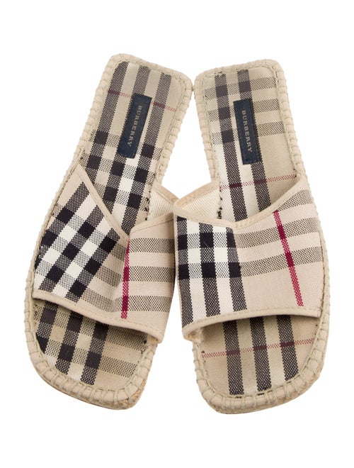 Burberry Nova Check Pattern Canvas Espadrilles