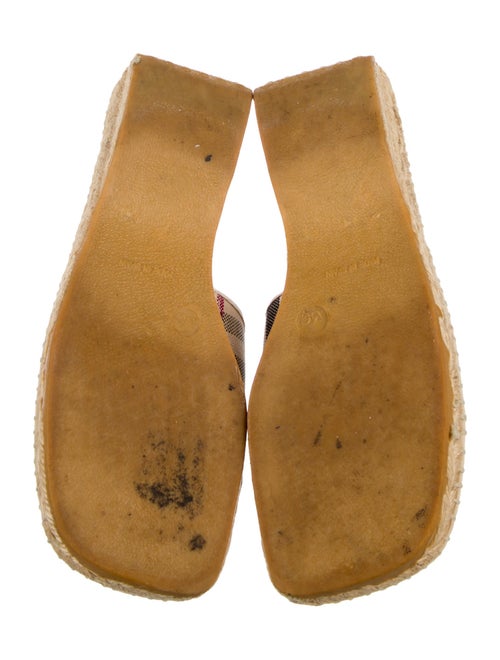 Burberry Nova Check Pattern Canvas Espadrilles
