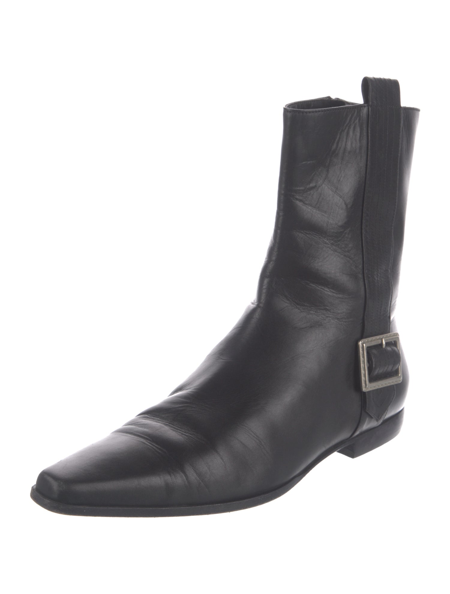 Burberry Leather Moto Boots