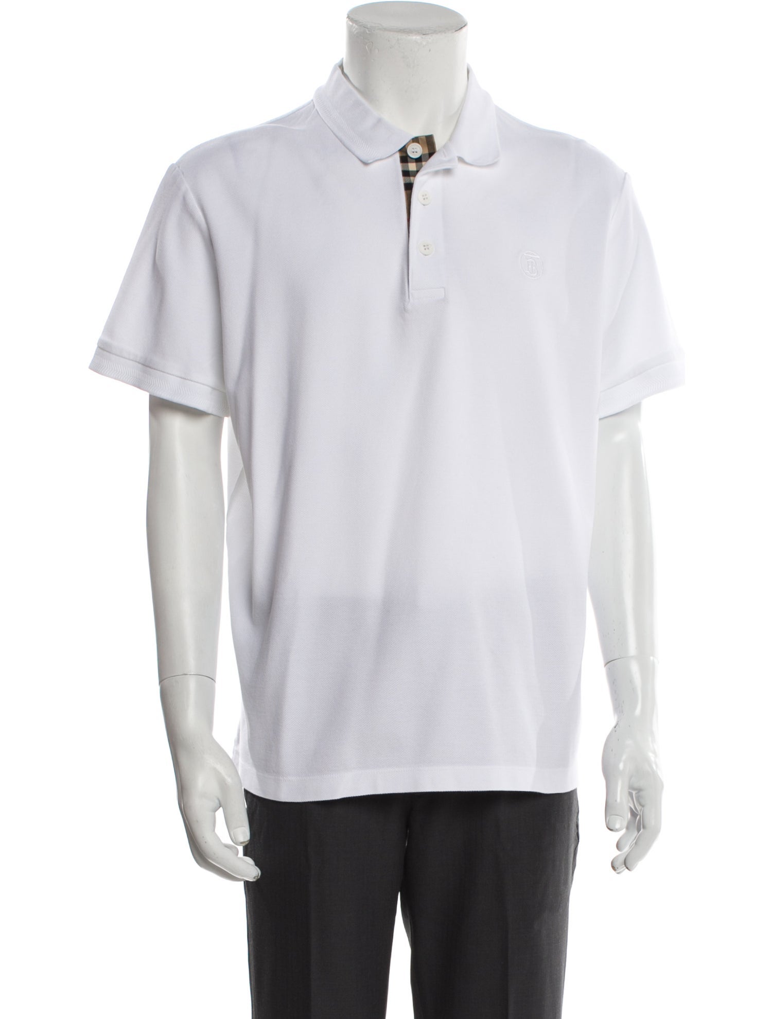 Burberry TB Monogram Collar Polo Shirt