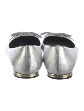 Burberry Leather Bow Accents Flats