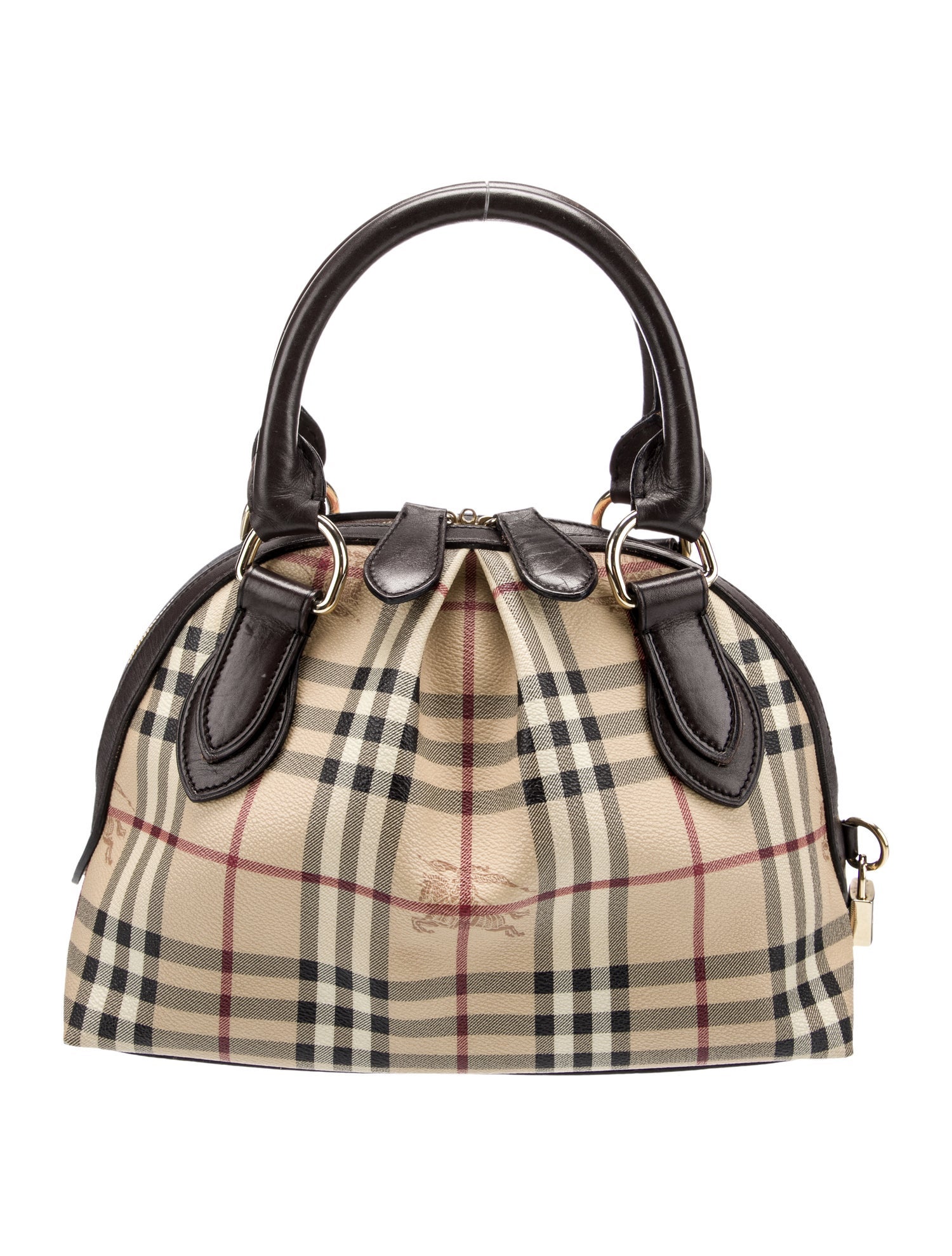 Burberry Haymarket Check Top Handle Bag