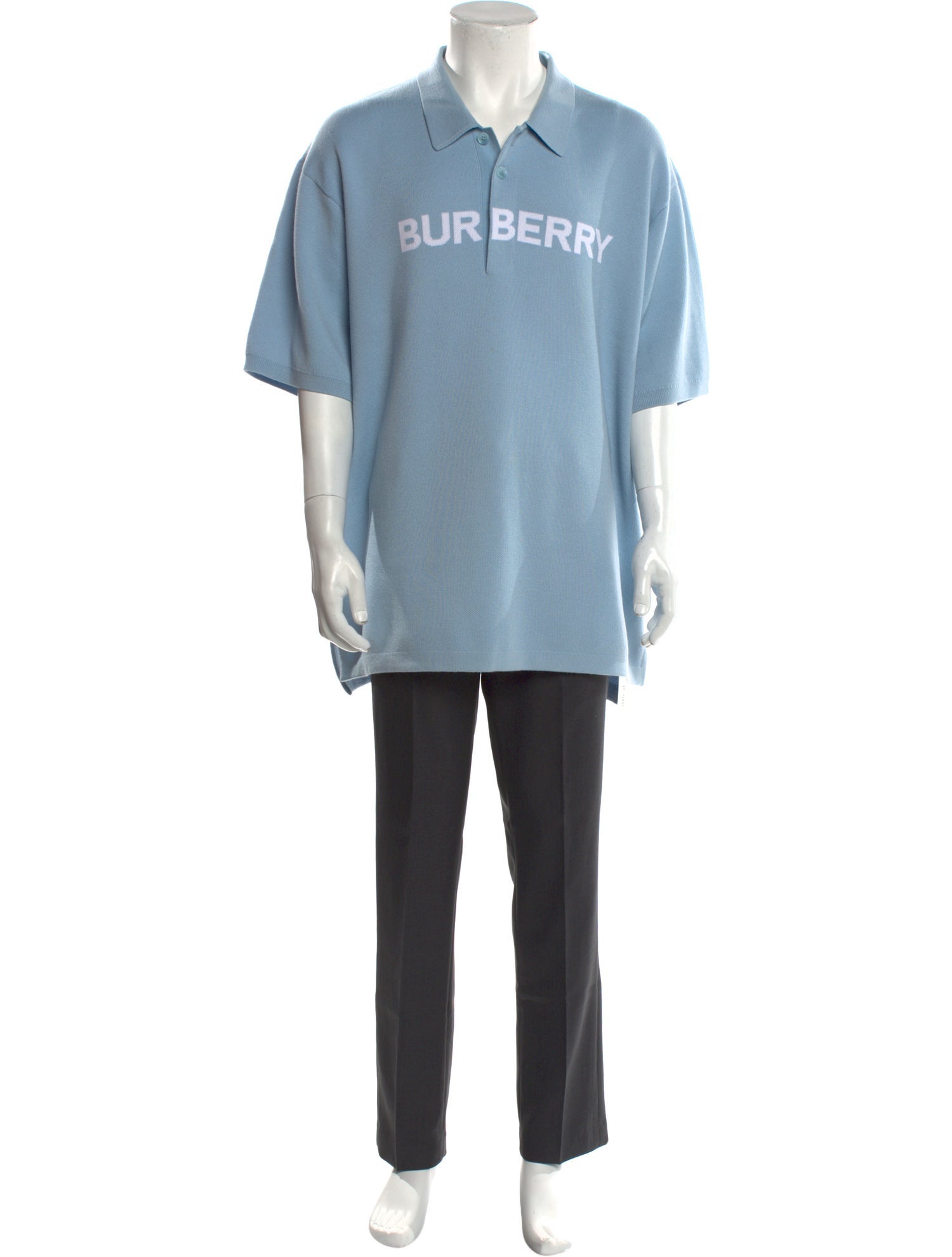 Burberry Wool Collar Polo Shirt