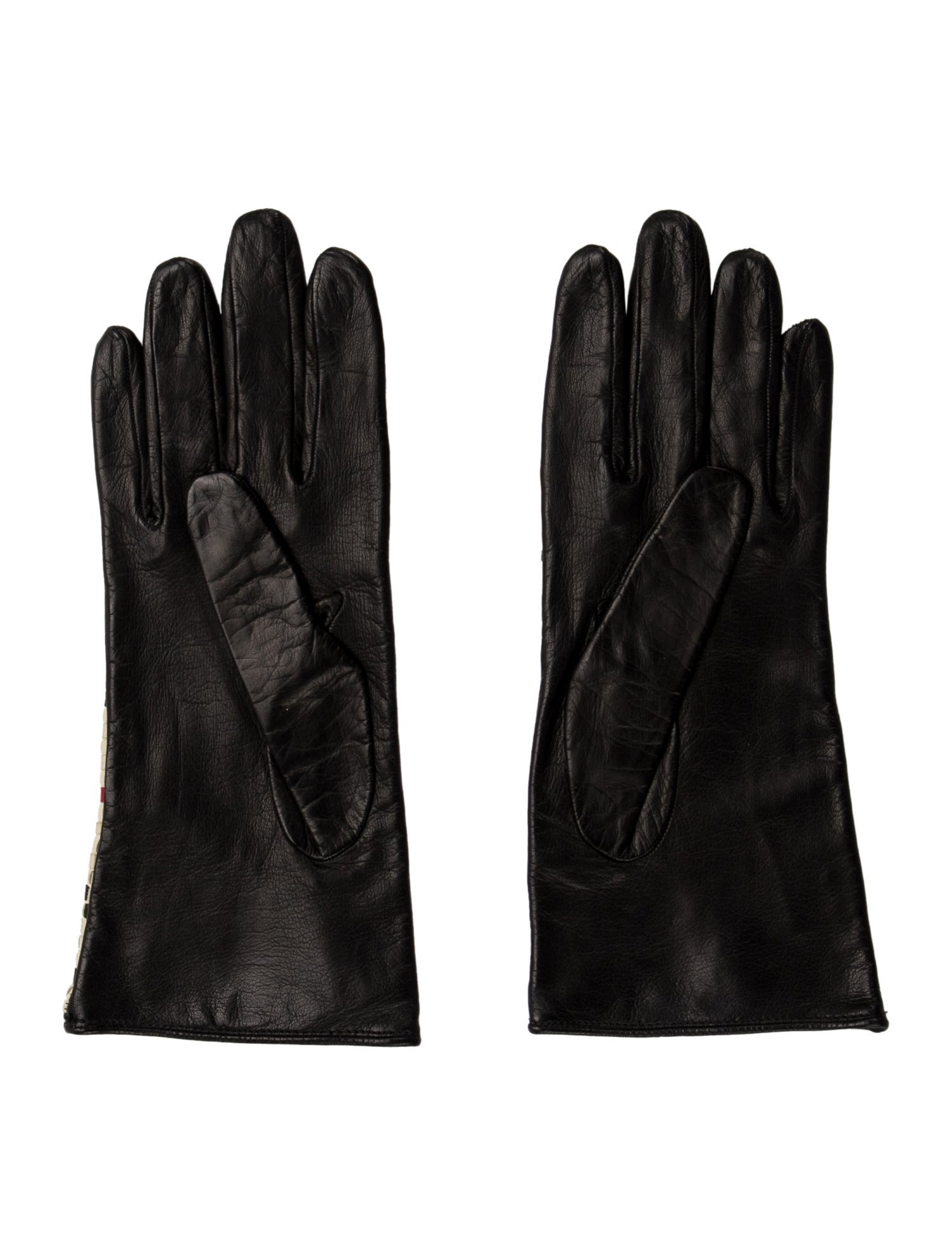 Burberry London Pattern Leather Gloves