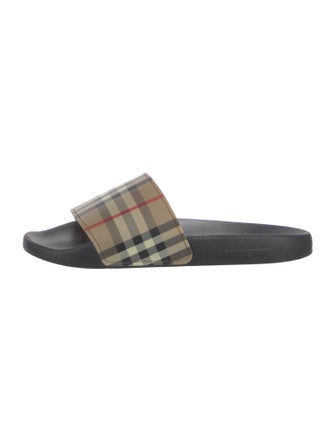 Burberry Nova Check Pattern Rubber Slides