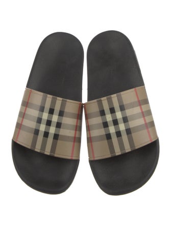 Burberry Nova Check Pattern Rubber Slides
