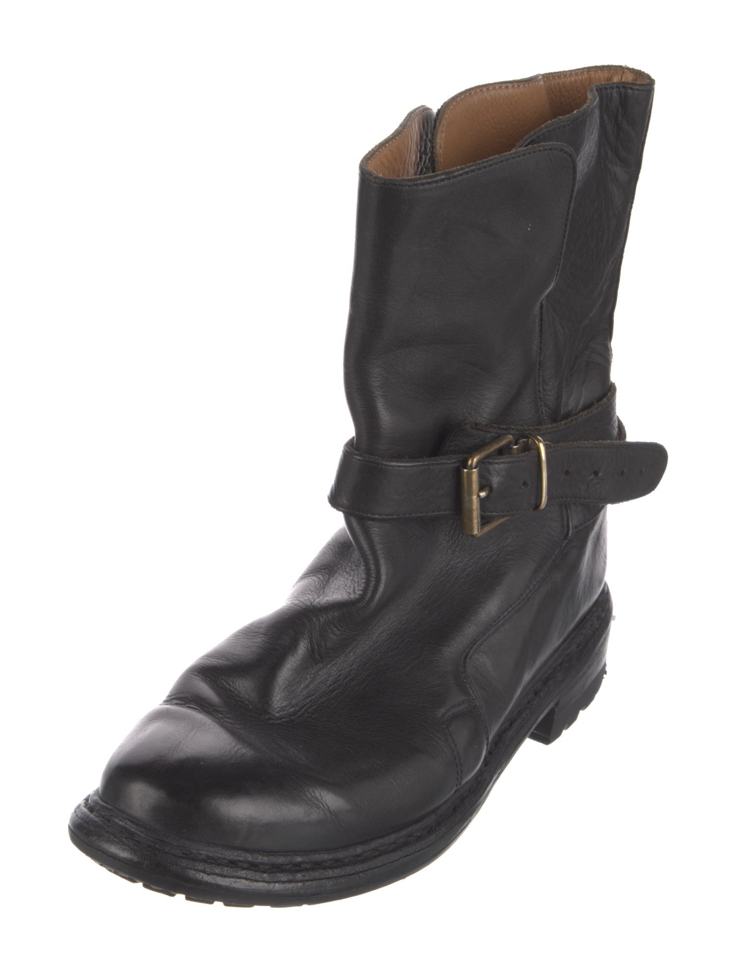 Burberry Leather Moto Boots