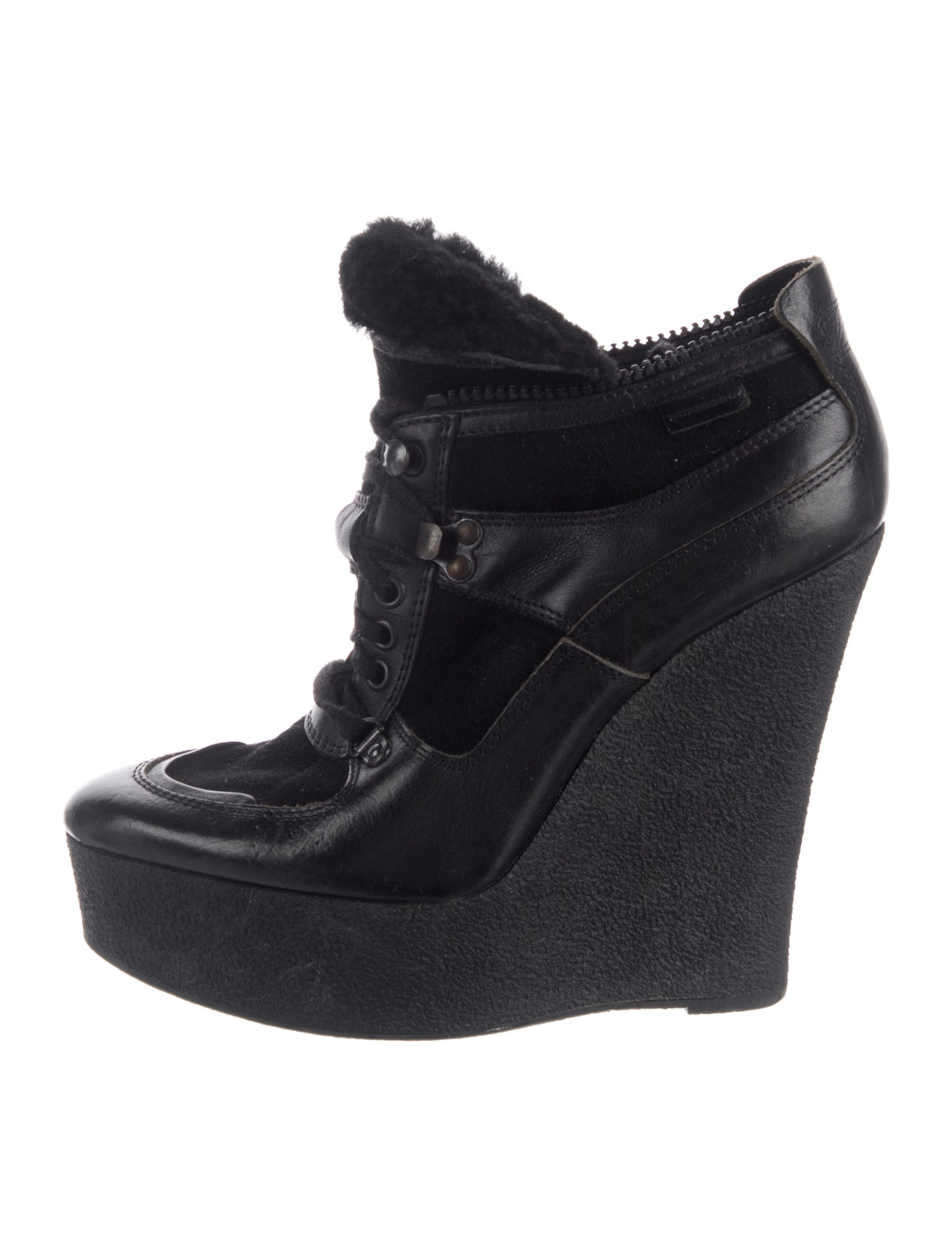 Burberry Leather Lace-Up Boots