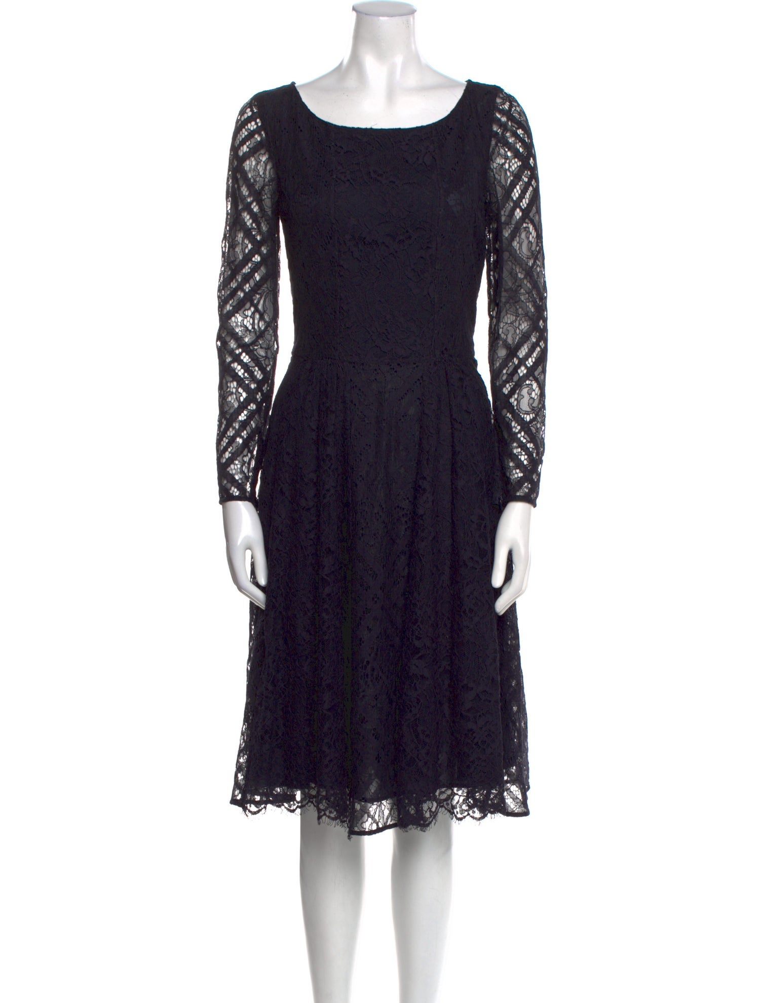 Burberry Lace Pattern Knee-Length Dress