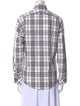 Burberry Black Label Plaid Print Long Sleeve Button-Up Top
