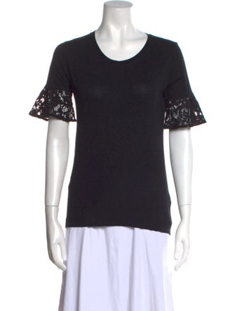 Burberry Scoop Neck Short Sleeve T-Shirt