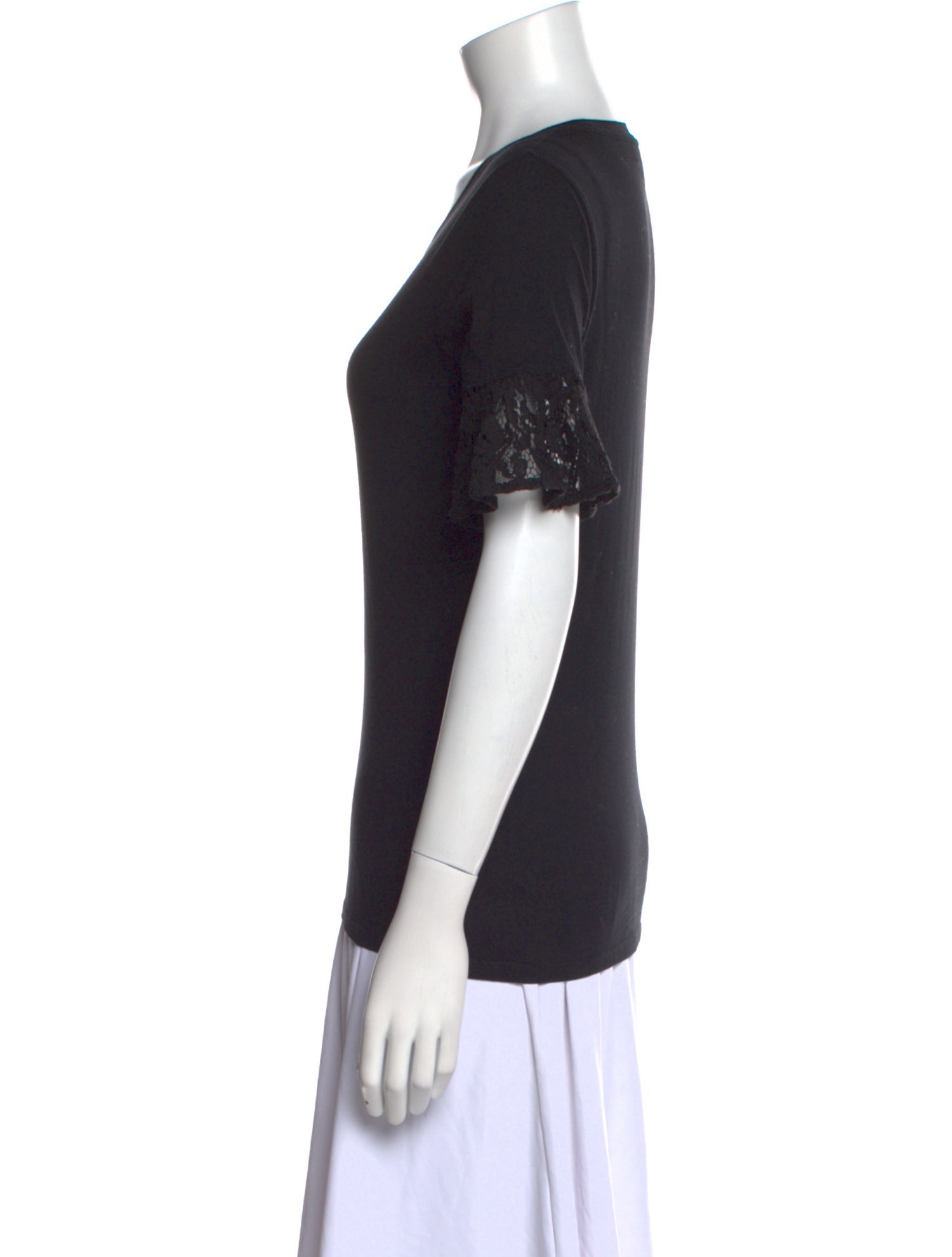 Burberry Scoop Neck Short Sleeve T-Shirt