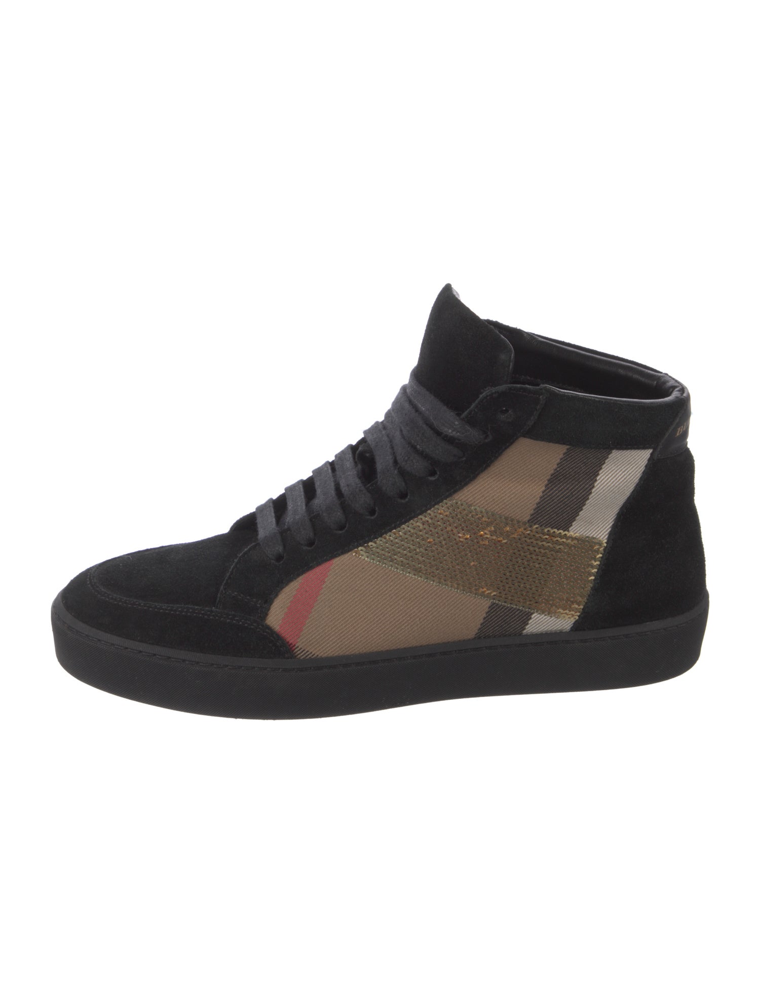 Burberry Suede Printed Sneakers