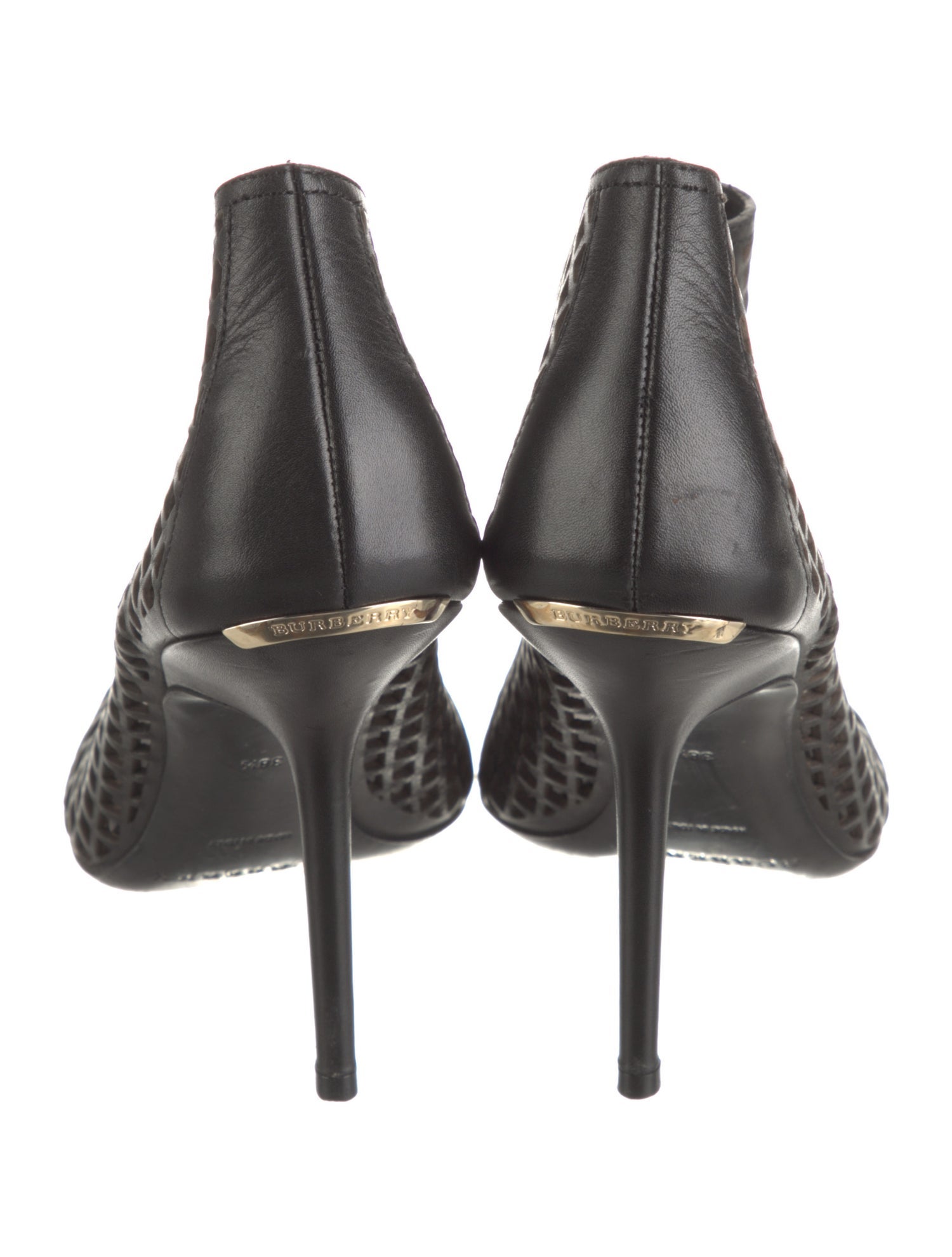 Burberry Leather Lasercut Accents Pumps
