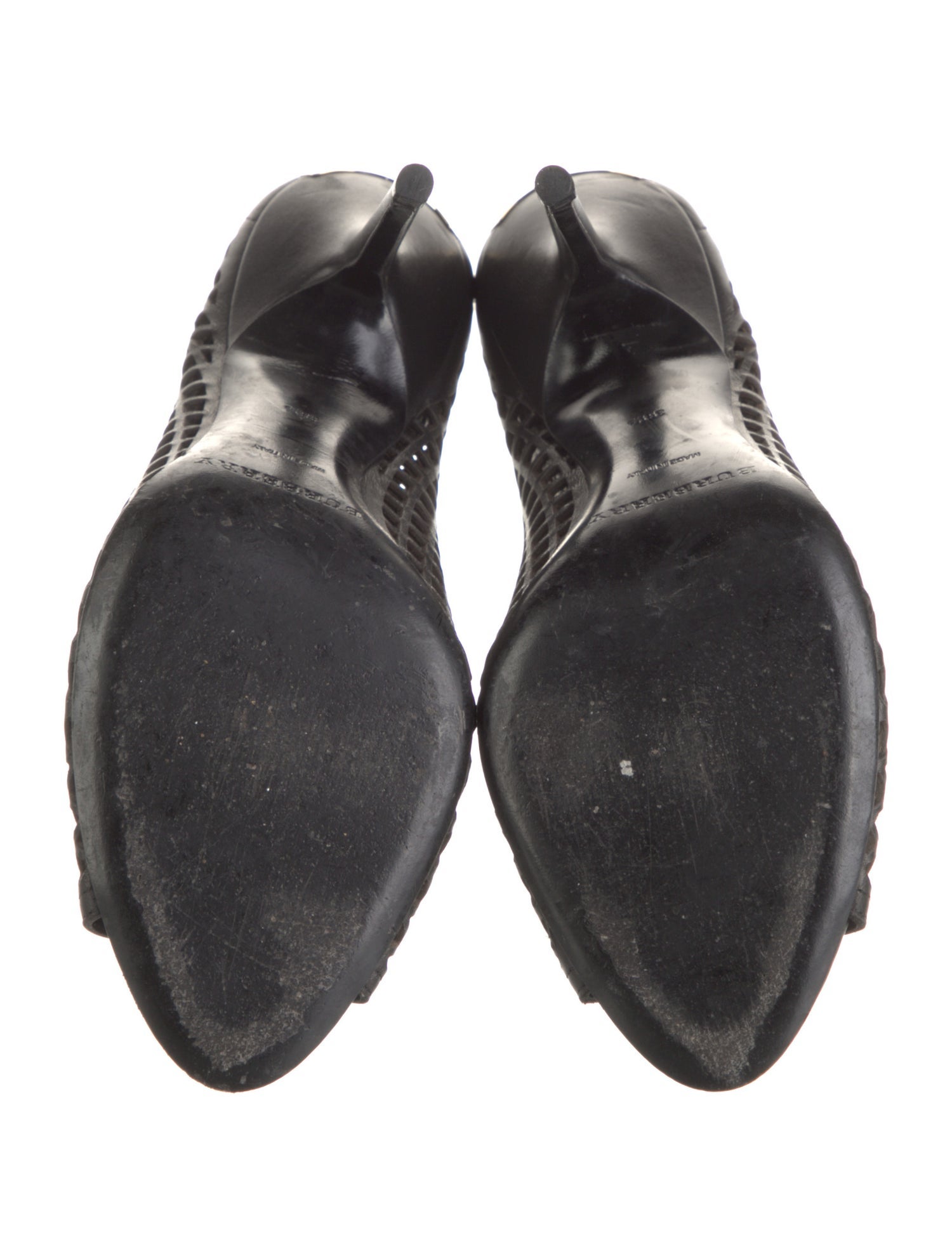 Burberry Leather Lasercut Accents Pumps