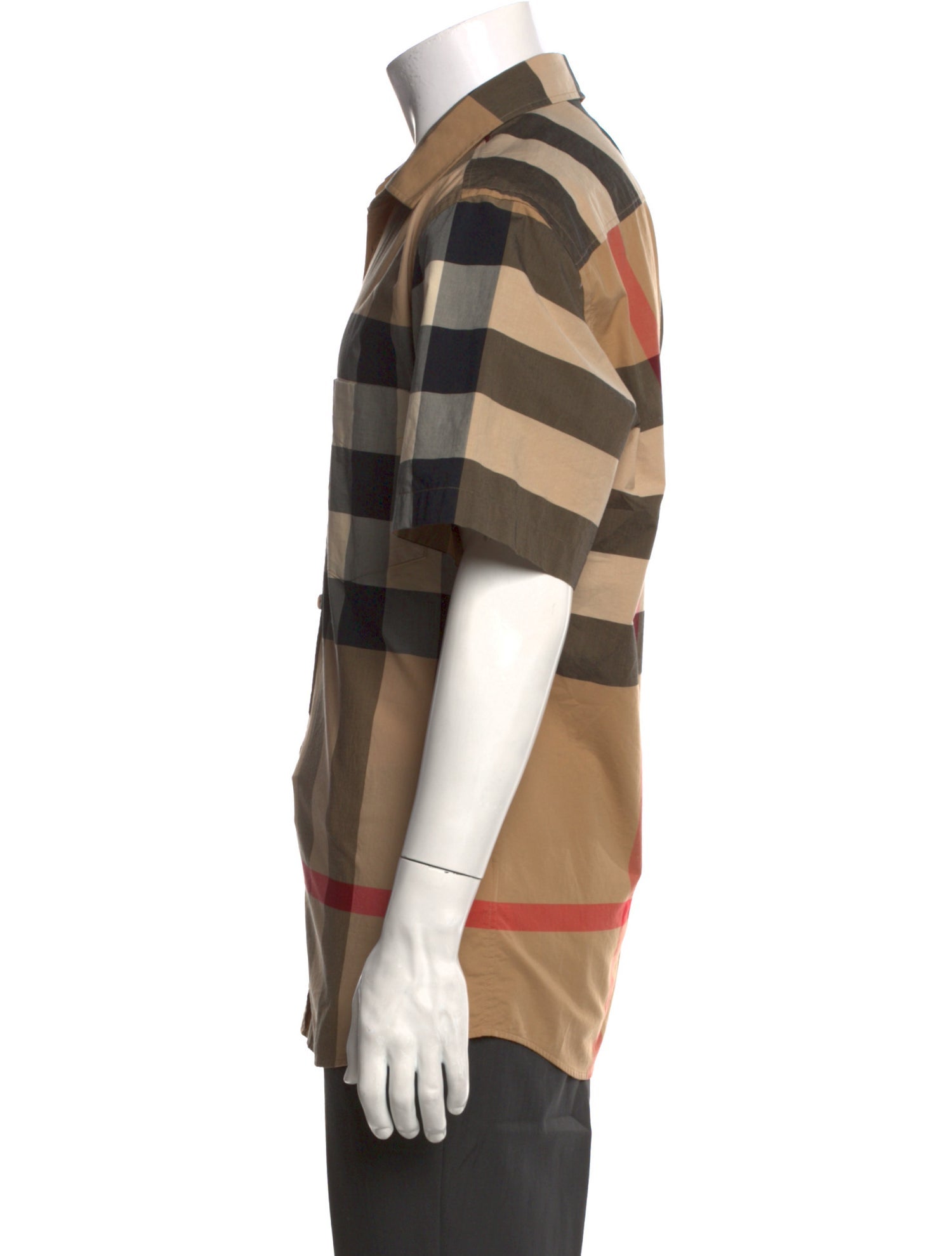 Burberry Exploded Check Pattern Short Sleeve Shirt