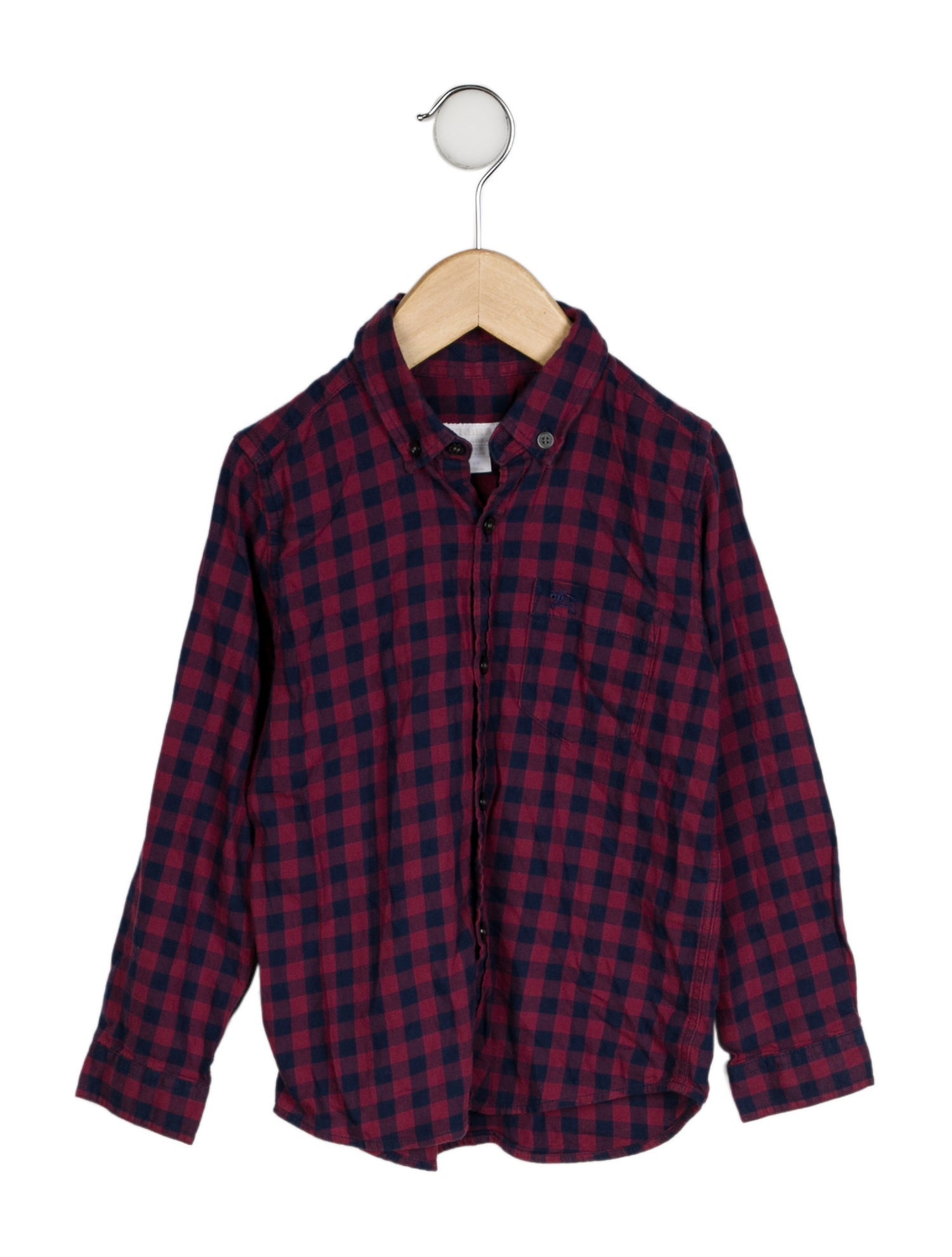 Burberry Plaid Collared Top