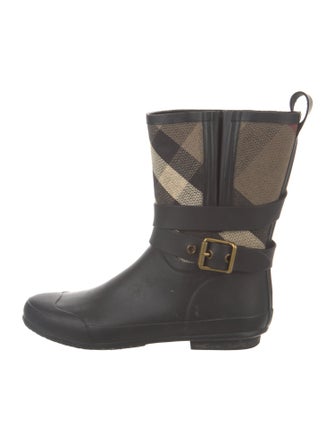 Burberry Exploded Check Pattern Rubber Rain Boots