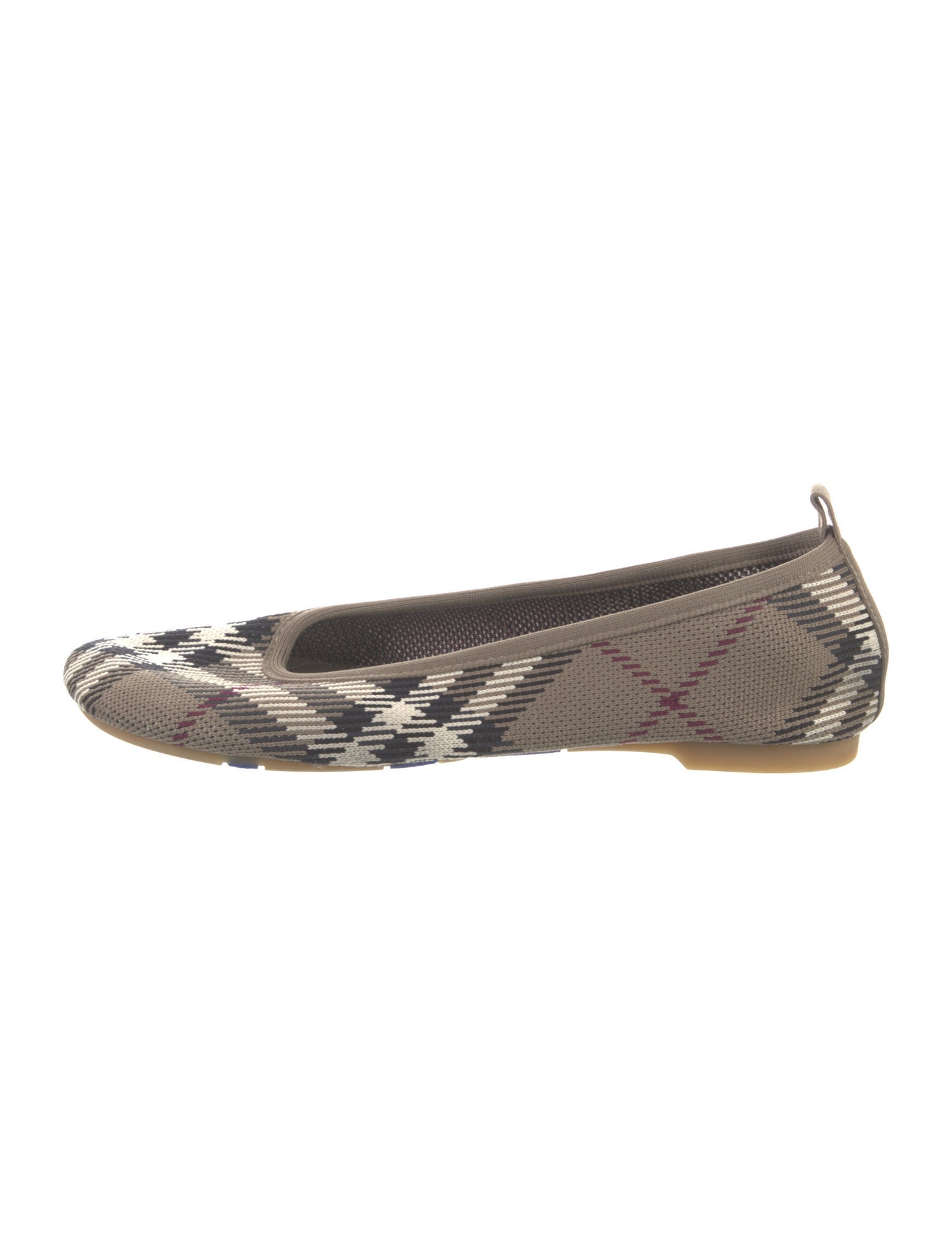 Burberry Plaid Print Ballet Flats