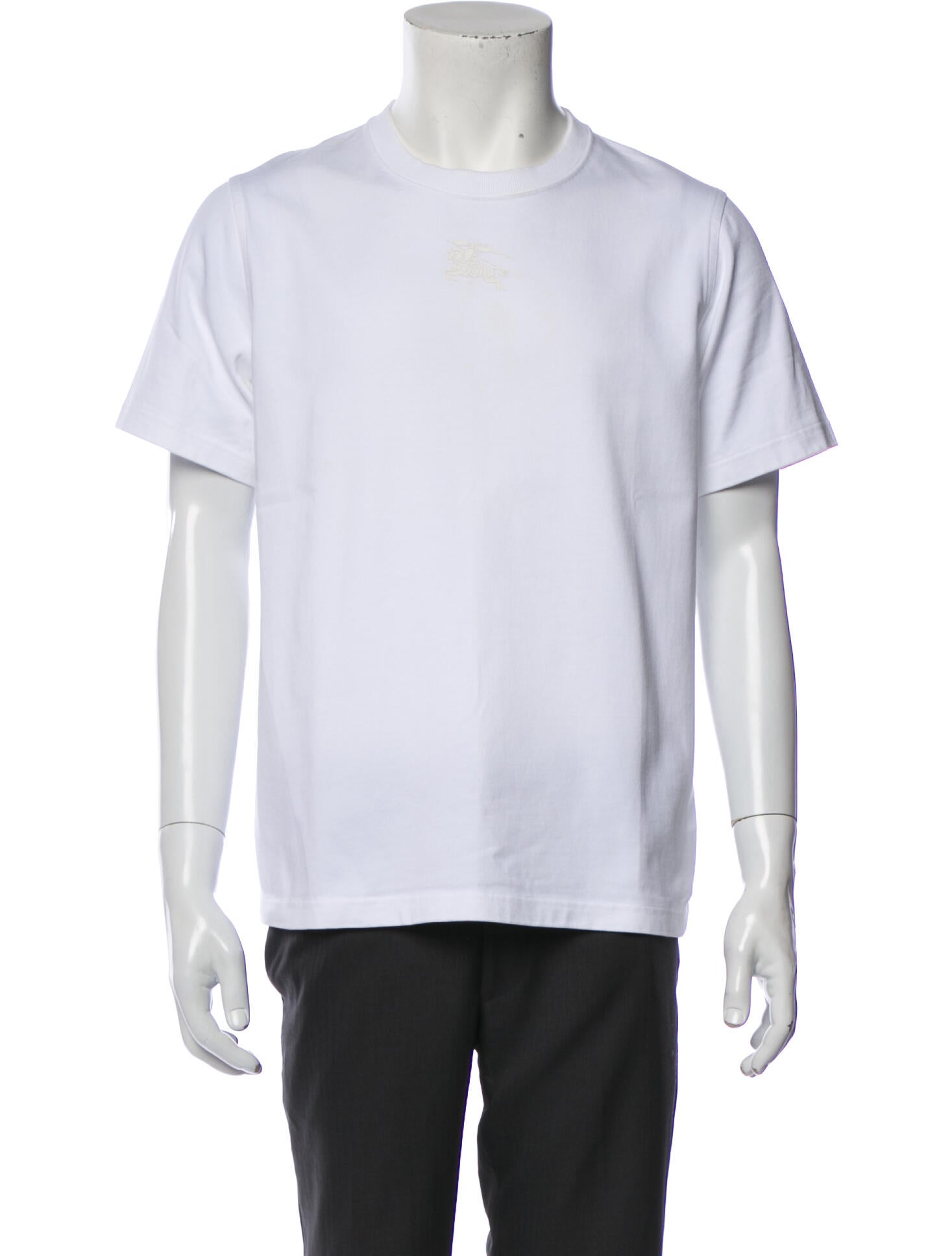 Burberry Equestrian Knight Print Cotton T-Shirt Crew Neck T-Shirt