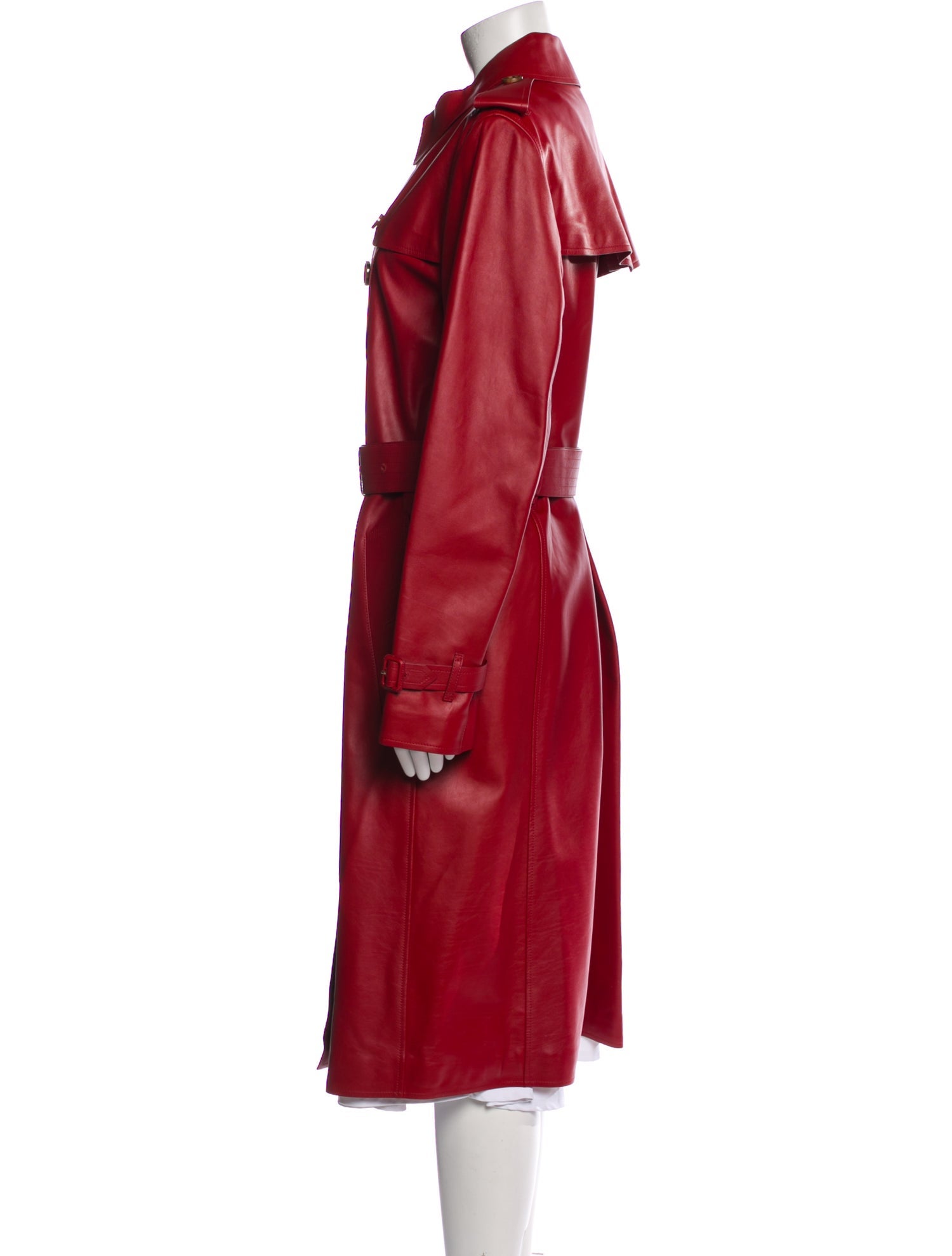 Burberry Calf Leather Trench Coat