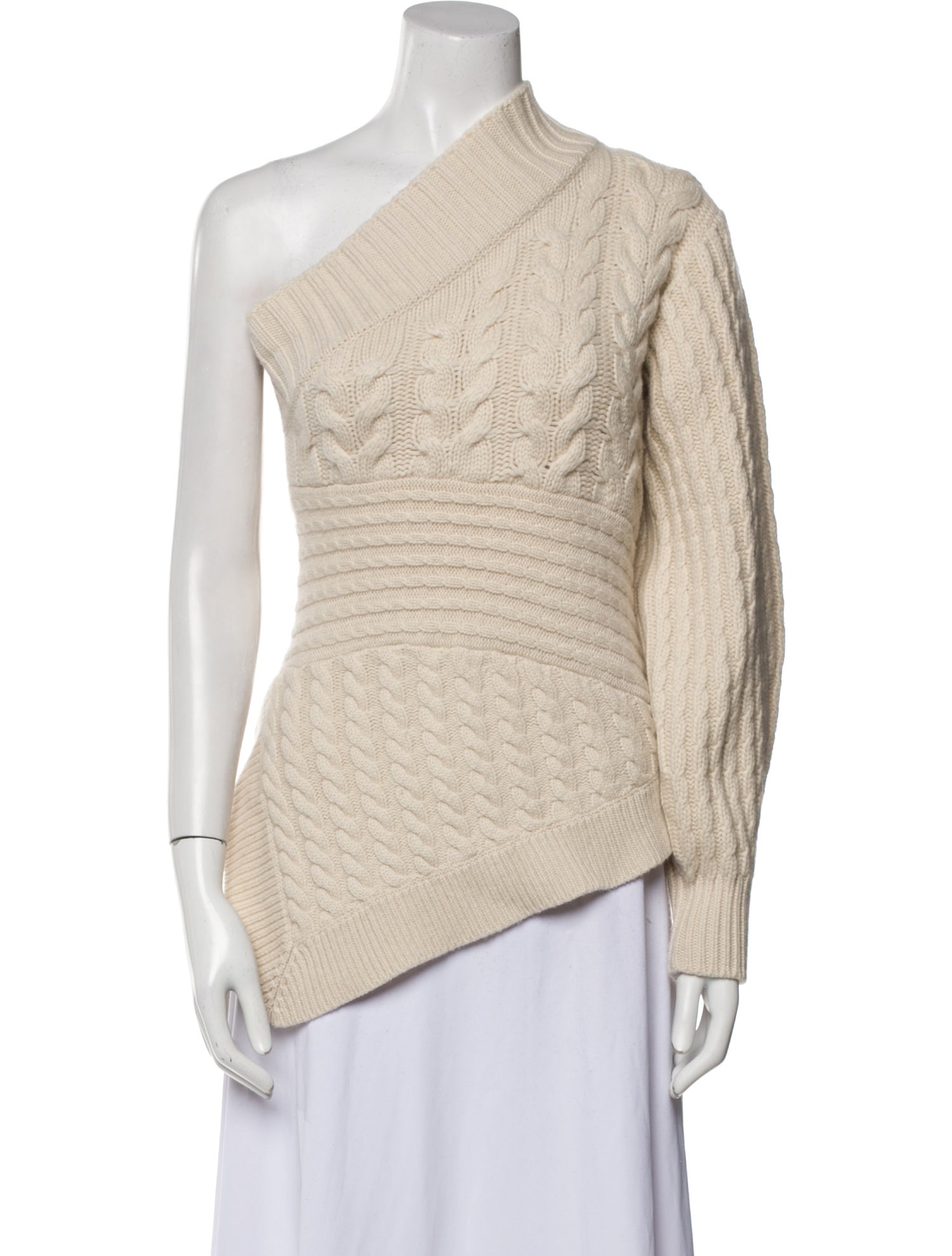 Burberry Cashmere One-Shoulder Sweater