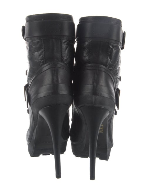 Burberry Leather Fur Trim Boots