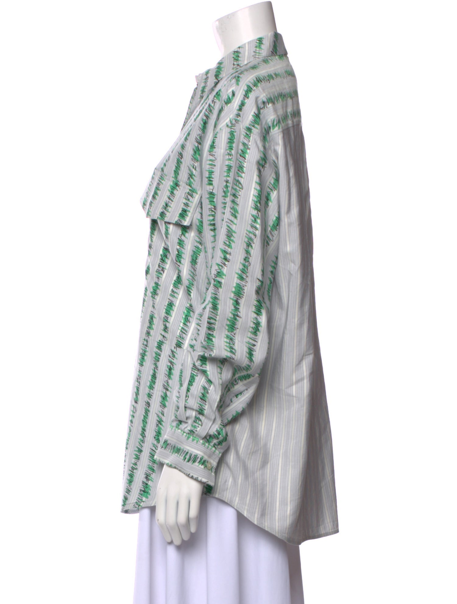 Burberry Silk Printed Button-Up Top