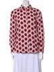 Burberry Prorsum Linen Polka Dot Print Button-Up Top