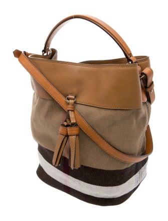Burberry Exploded Check Bucket Bag
