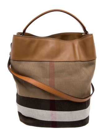 Burberry Exploded Check Bucket Bag