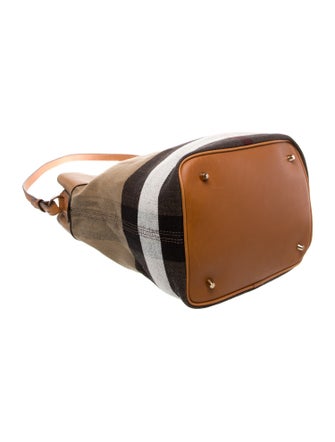 Burberry Exploded Check Bucket Bag