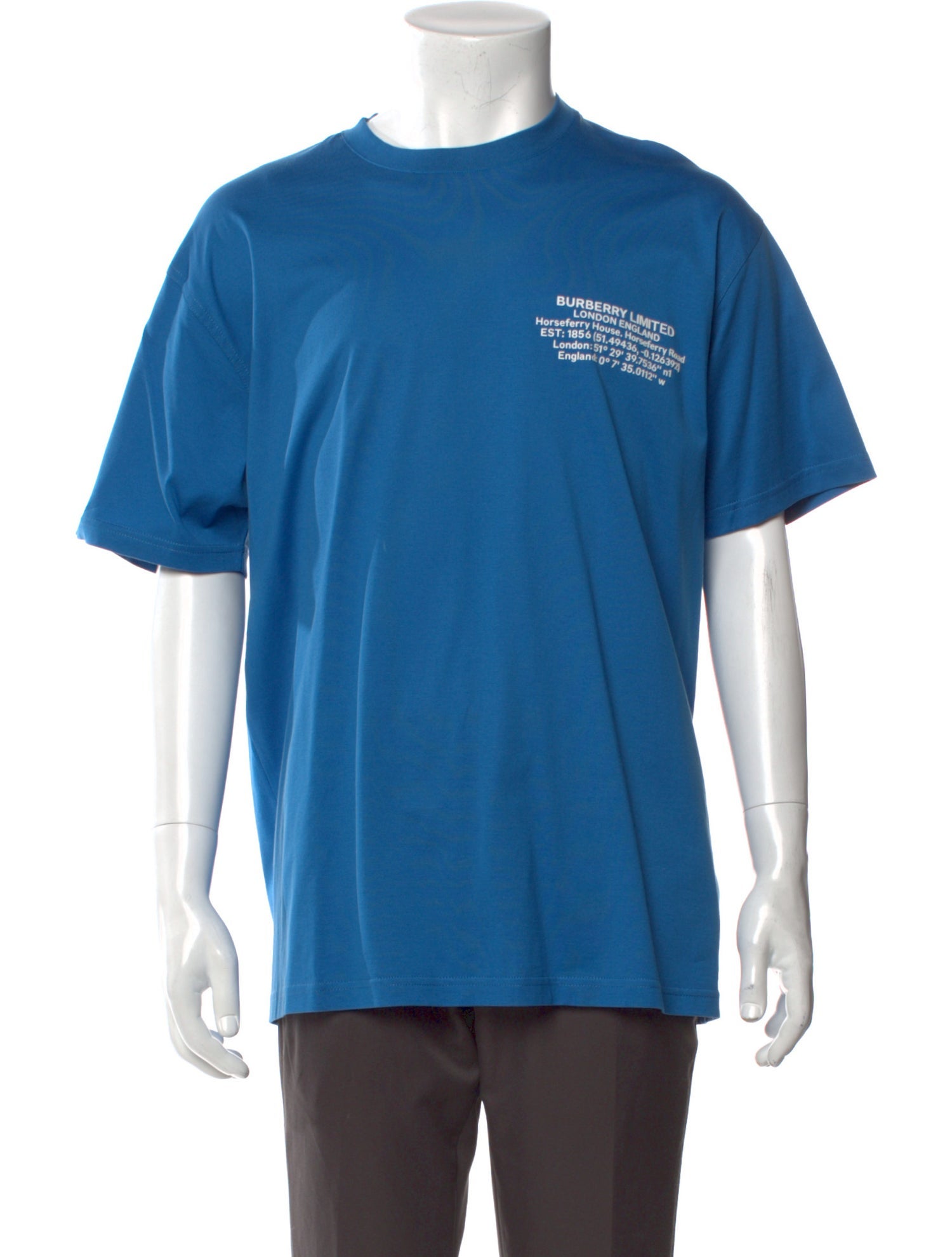 Burberry Abstract Check Crew Neck T-Shirt