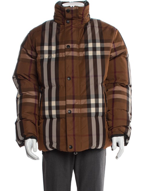 Burberry Plaid Print Parka