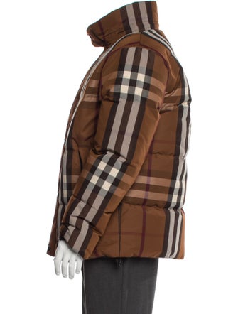 Burberry Plaid Print Parka