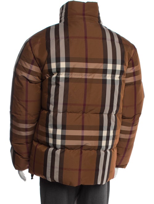 Burberry Plaid Print Parka