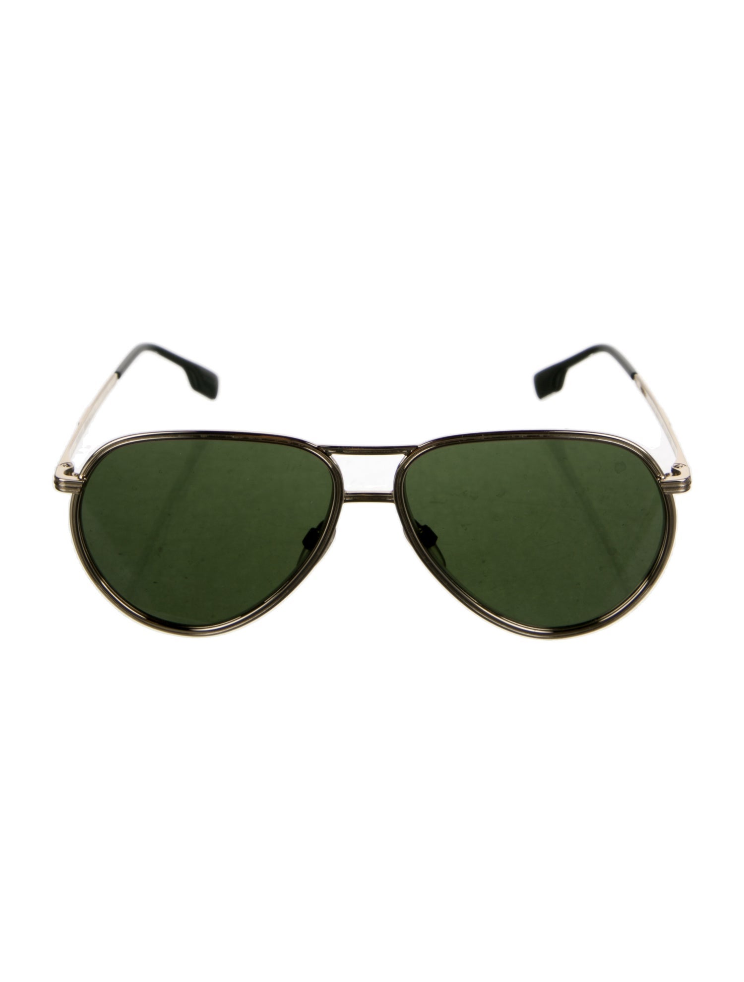 Burberry Pilot Aviator House Check Pattern Sunglasses