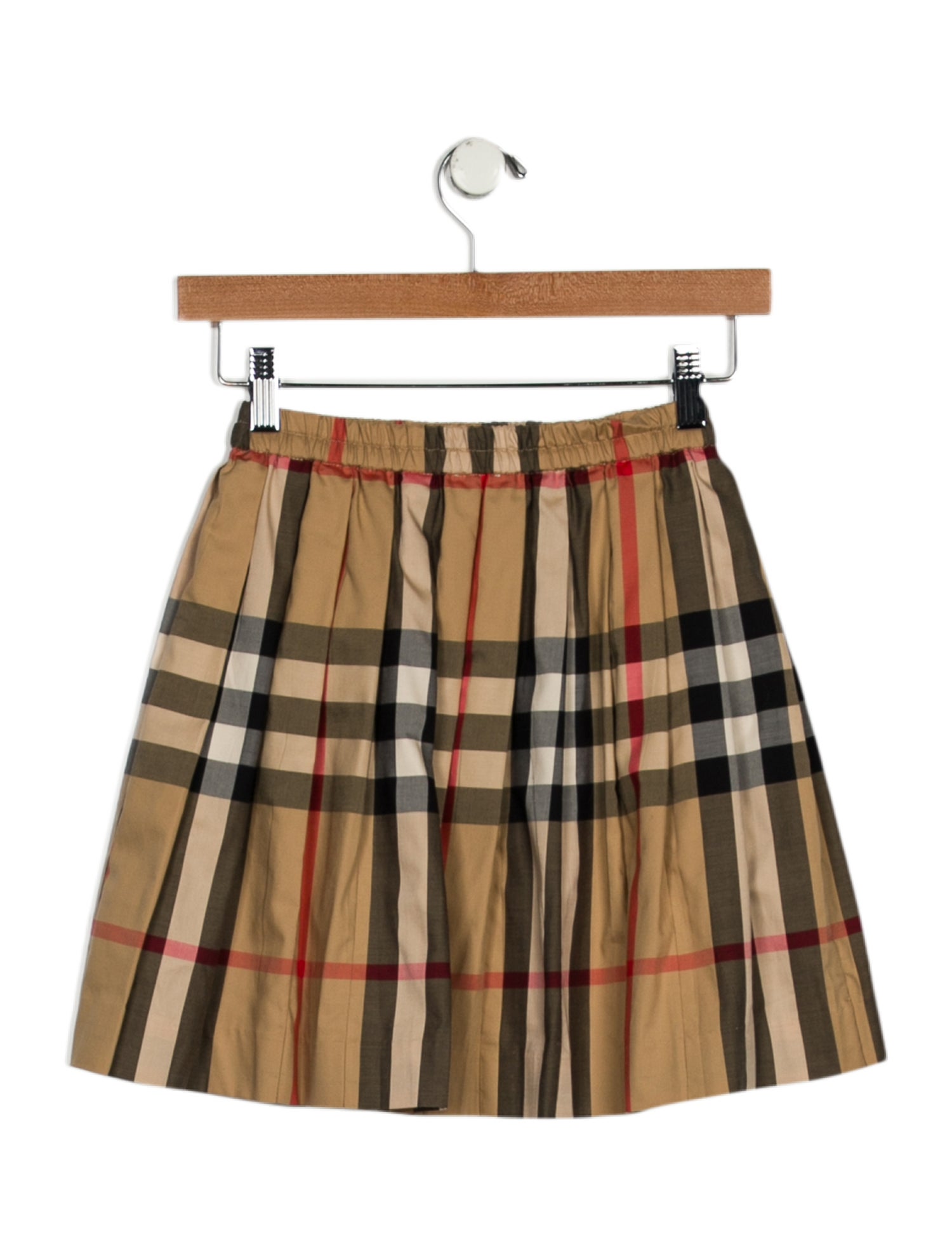 Burberry Nova Check Pleated Skirt