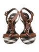 Burberry Leather T-Strap Sandals