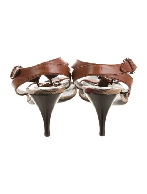 Burberry Leather T-Strap Sandals