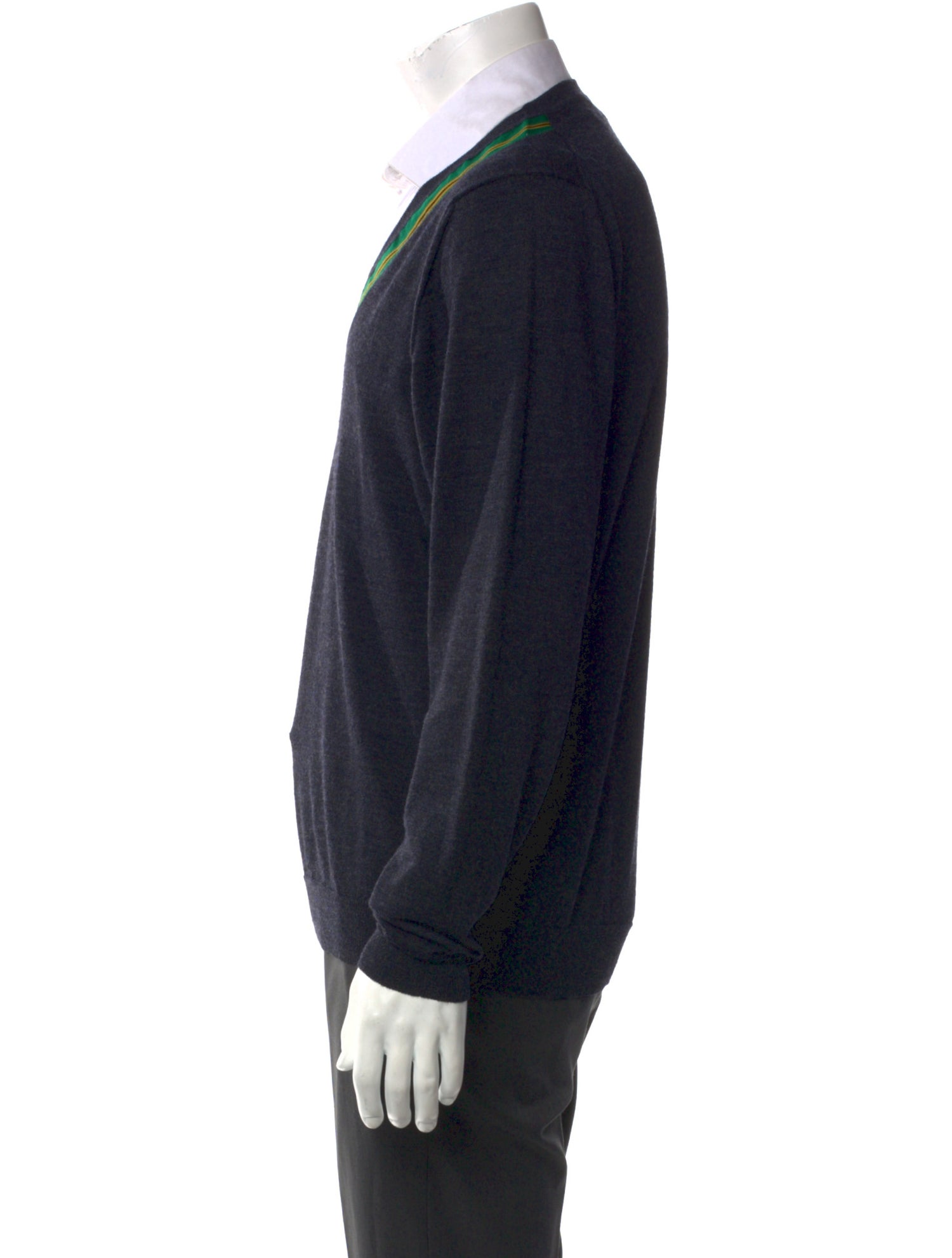 Burberry Striped V-Neck Pullover