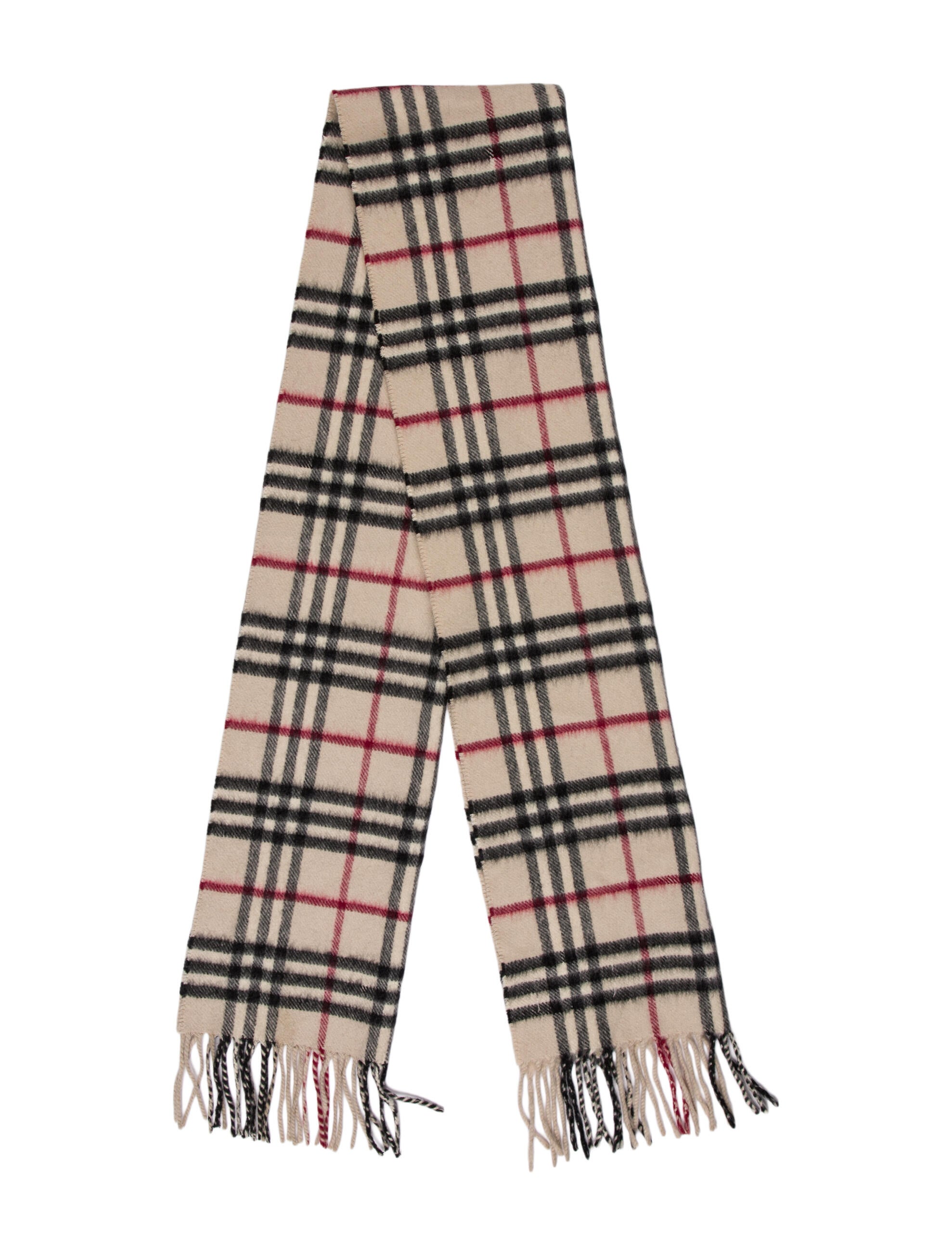 Burberry Cashmere Nova Check Pattern Scarf