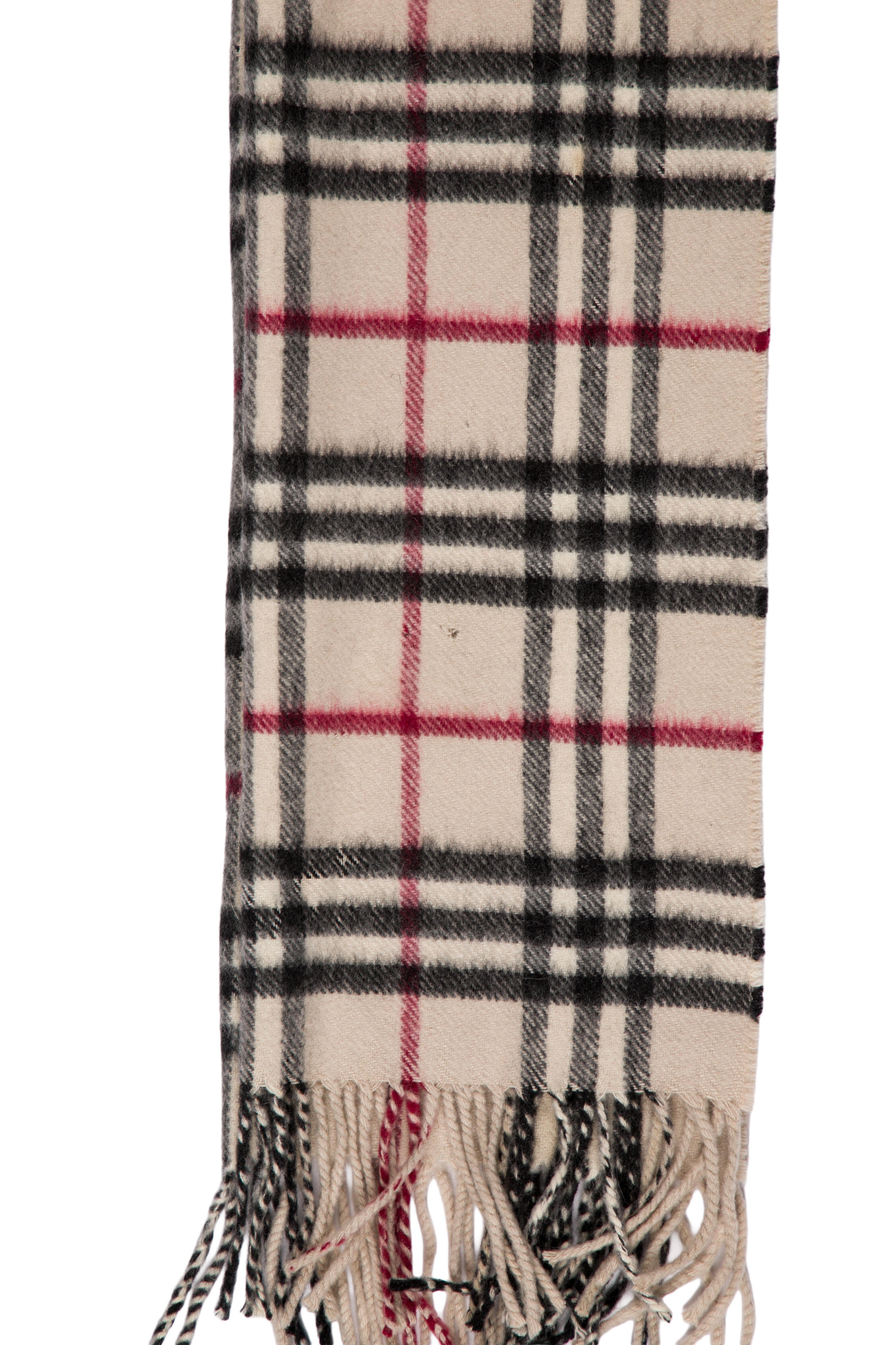 Burberry Cashmere Nova Check Pattern Scarf