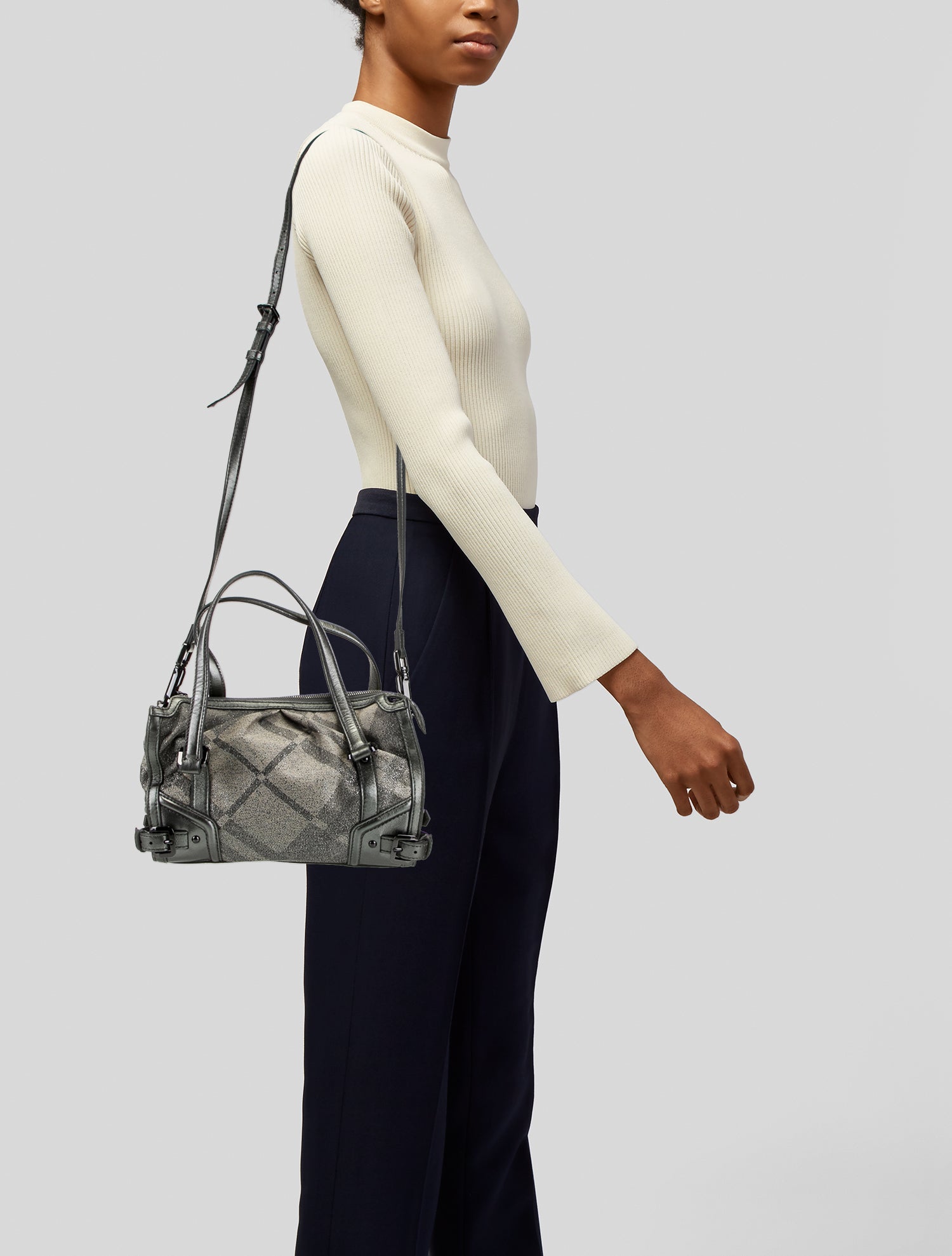 Burberry Smoked Check Shoulder Bag