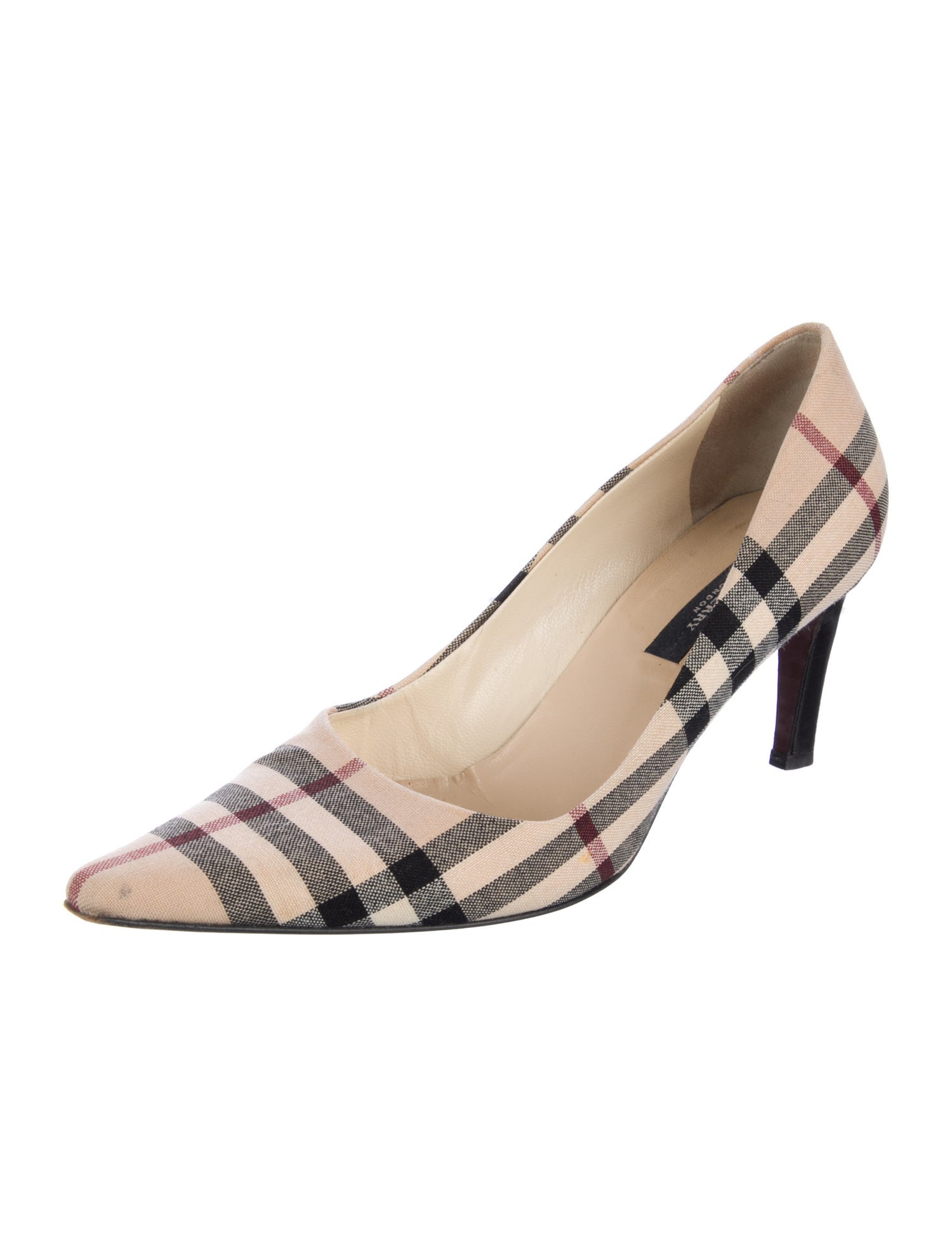 Burberry Nova Check Pattern Canvas Pumps