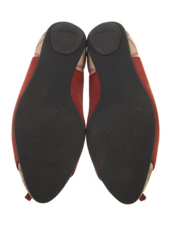 Burberry Nova Check Pattern Suede Flats