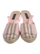Burberry Nova Check Pattern Canvas Espadrilles