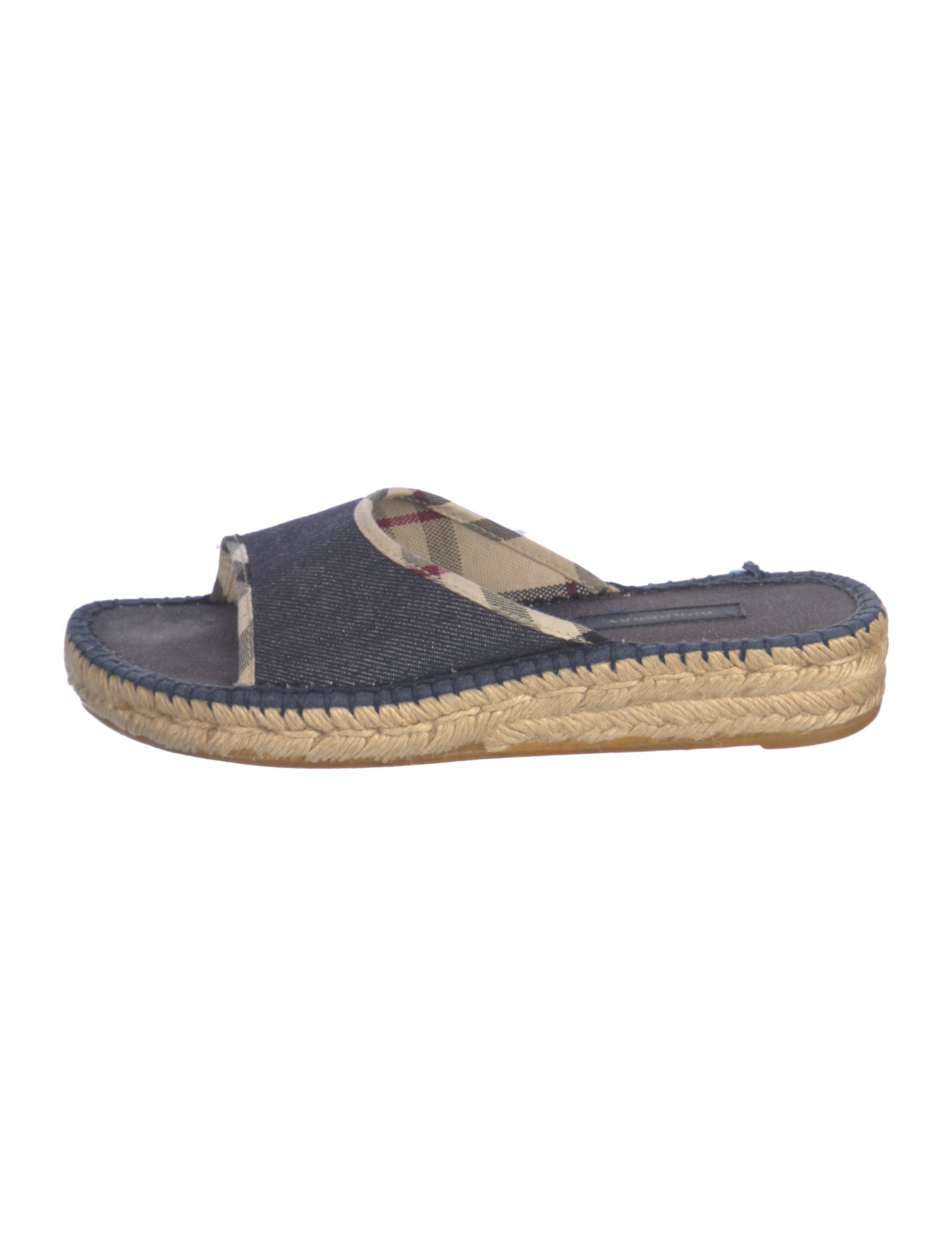 Burberry Denim Colorblock Pattern Espadrilles