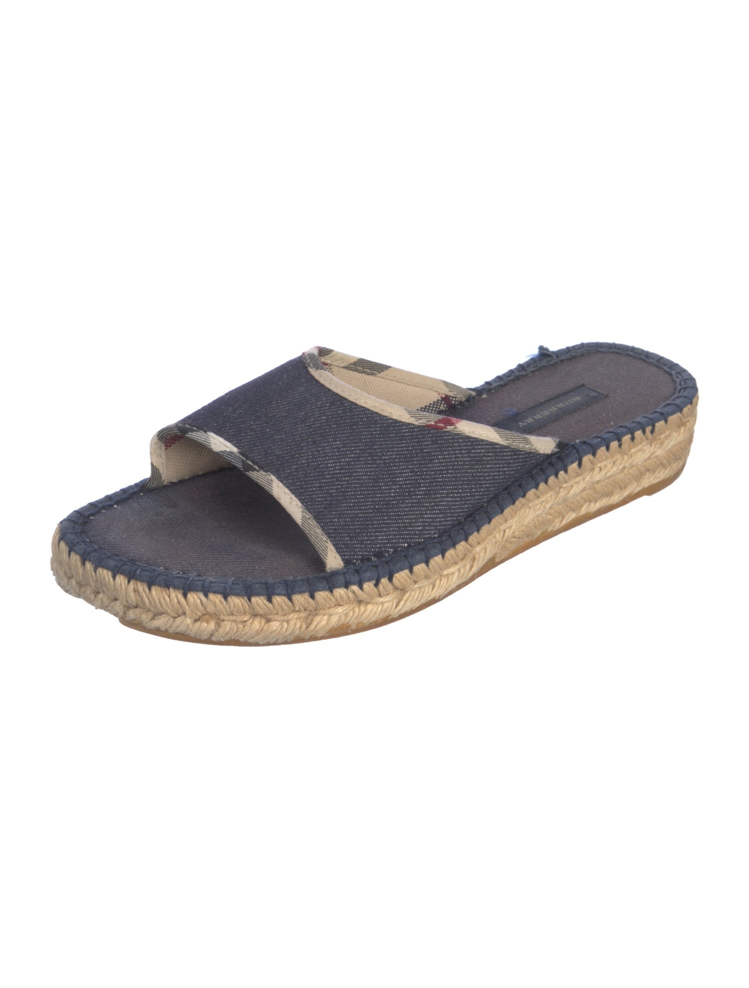 Burberry Denim Colorblock Pattern Espadrilles